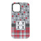 Red & Gray Dots and Plaid iPhone 15 Pro Tough Case - Back