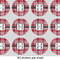 Red & Gray Plaid 1" Multipurpose Round Labels - Sheet