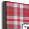 Red & Gray Plaid 11x14 Wood Print - Closeup