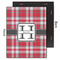 Red & Gray Plaid 11x14 Wood Print - Front & Back View