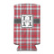 Red & Gray Plaid 12oz Tall Can Sleeve - Set of 4 - FRONT