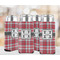 Red & Gray Plaid 12oz Tall Can Sleeve - Set of 4 - LIFESTYLE