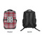 Red & Gray Plaid 15" Backpack - APPROVAL