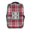 Red & Gray Plaid 15" Backpack - FRONT