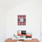 Red & Gray Plaid 16x20 - Matte Poster - On the Wall