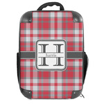 Red & Gray Plaid 18" Hard Shell Backpack (Personalized)