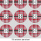 Red & Gray Plaid 2" Multipurpose Round Labels - Sheet