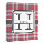 Red & Gray Plaid Canvas Print - 20x24 (Personalized)