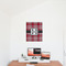 Red & Gray Plaid 20x24 - Matte Poster - On the Wall