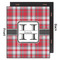 Red & Gray Plaid 20x24 Wood Print - Front & Back View