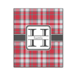 Red & Gray Plaid Wood Print - 20x24 (Personalized)