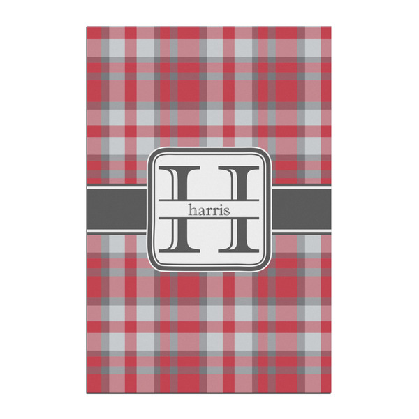 Custom Red & Gray Plaid Posters - Matte - 20x30 (Personalized)