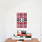 Red & Gray Plaid 20x30 - Matte Poster - On the Wall