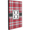 Red & Gray Plaid 20x30 Wood Print - Angle View