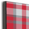 Red & Gray Plaid 20x30 Wood Print - Closeup