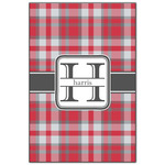 Red & Gray Plaid Wood Print - 20x30 (Personalized)