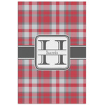 Red & Gray Plaid Poster - Matte - 24x36 (Personalized)