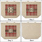 Red & Gray Plaid 3 Reusable Cotton Grocery Bags - Front & Back View