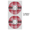 Red & Gray Plaid 5" Multipurpose Round Label - Sheet