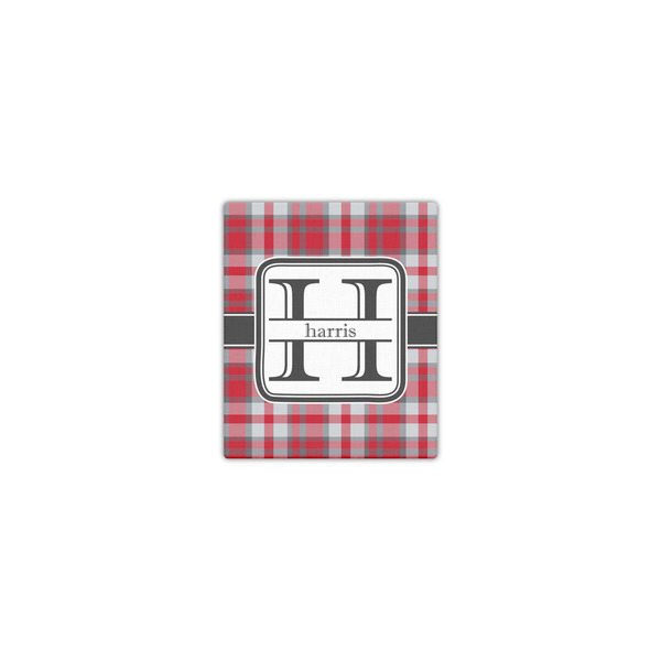 Custom Red & Gray Plaid Canvas Print - 8x10 (Personalized)