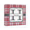 Red & Gray Plaid 8x8 - Canvas Print - Angled View