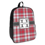 Red & Gray Plaid Kids Backpack (Personalized)