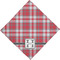 Red & Gray Plaid Bandana - Full View