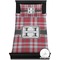 Red & Gray Plaid Bedding Set (Twin) - Duvet