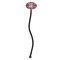 Red & Gray Plaid Black Plastic 7" Stir Stick - Oval - Single Stick