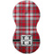 Red & Gray Plaid Burp Peanut Shaped Flat