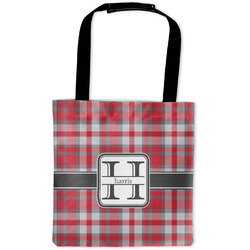 Red & Gray Plaid Auto Back Seat Organizer Bag (Personalized)