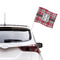 Red & Gray Plaid Car Flag - Large - LIFESTYLE