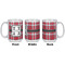 Red & Gray Plaid Coffee Mug - 15 oz - White APPROVAL