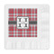 Red & Gray Plaid Embossed Decorative Napkins (Personalized)