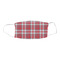 Red & Gray Plaid Fabric Face Mask