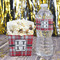 Red & Gray Plaid French Fry Favor Box - w/ Water Bottle