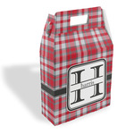 Red & Gray Plaid Gable Favor Box (Personalized)