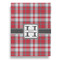 Red & Gray Plaid Garden Flags - Large - Double Sided - BACK