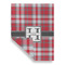 Red & Gray Plaid Garden Flags - Large - Double Sided - FRONT FOLDED