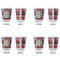 Red & Gray Plaid Glass Shot Glass - Standard - Set of 4 - APPROVAL