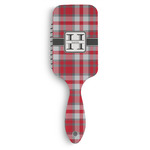 Red & Gray Plaid Hair Brushes (Personalized)