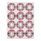 Red & Gray Plaid Icing Circle - Small - Set of 12