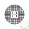 Red & Gray Plaid Icing Circle - XSmall - Front