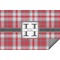 Red & Gray Plaid Indoor / Outdoor Rug