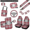 Red & Gray Plaid Interior Car Accessories