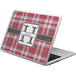 Red & Gray Plaid Laptop Skin - Custom Sized (Personalized)