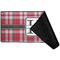 Red & Gray Plaid Large Gaming Mats - FRONT W/ FOLD