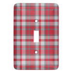 Red & Gray Plaid Light Switch Cover (Single Toggle)