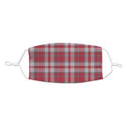 Red & Gray Plaid Kid's Cloth Face Mask