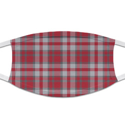 Red & Gray Plaid Cloth Face Mask (T-Shirt Fabric)